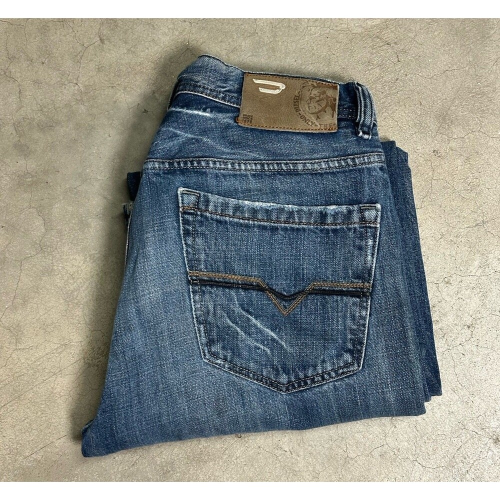 Diesel Quratt Straight Jeans Men's 32x30 Button Fly Relaxed Wide Made In Italy - Picture 12 of 12